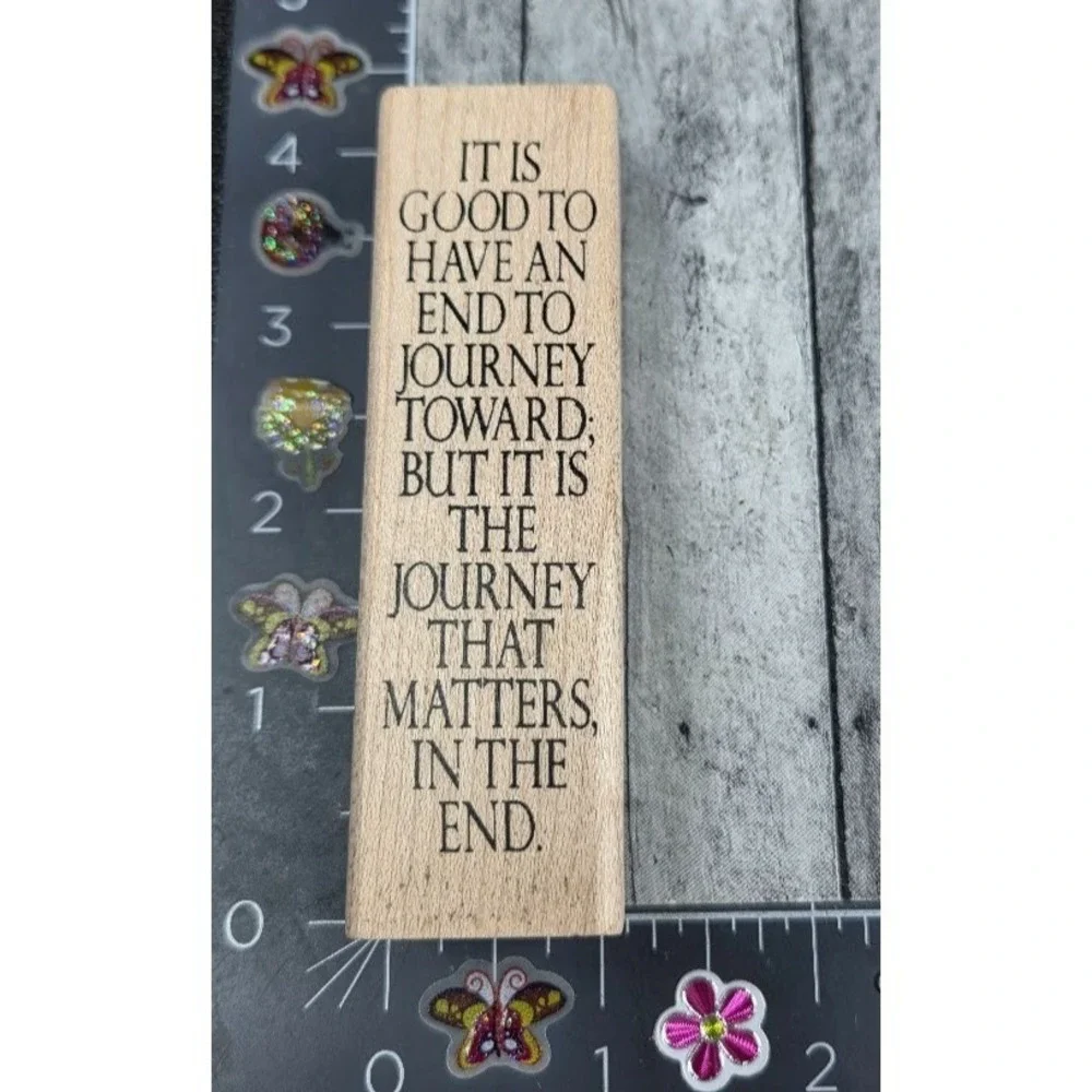 Stampers Anonymous Good Have End Journey G3-824 Rubber Stamp Wood #D80